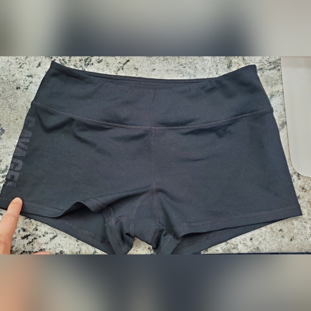 Savage Barbell Black Womens Shorties